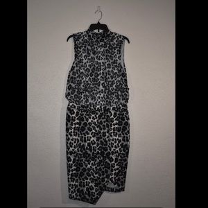 Black and white Leopard Dress
